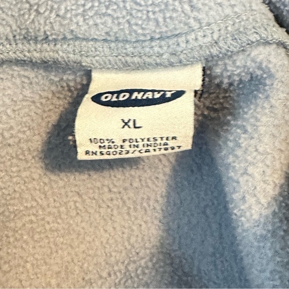 Old Navy Men’s Quarter Zip Blue Fleece Pullover Long Sleeve Size XL - Picture 5 of 5
